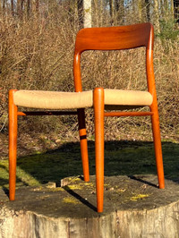 Two Teak Moller 75 Chairs by Niels Otto Møller for J. L. Møllers