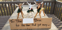 Wooden deer for sale!