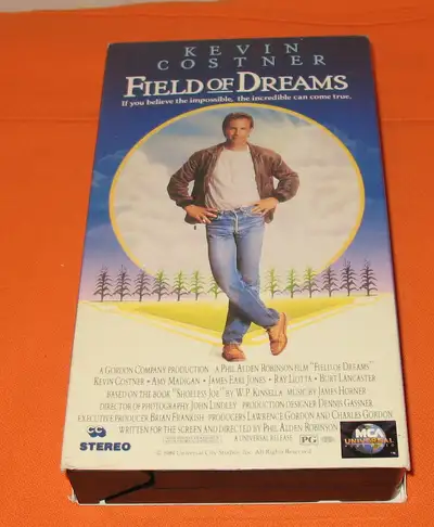 VHS Tape - Field Of Dreams - 1 Tape Movie - Vintage Viewed Once - Like New - MCA Universal Home Vied...