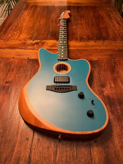 2022 Fender American Acoustasonic Jazzmaster (Ocean Turquoise) Includes: Deluxe Gig Bag, original re...
