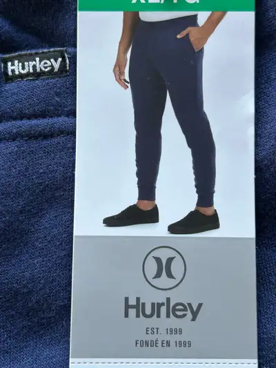 Free Gift Brand New Hurley Fleece Jogger Pants Trousers - Blue, View more