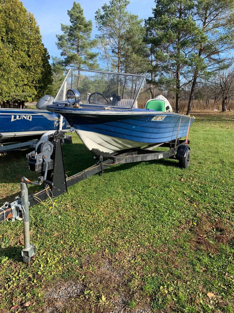Used boat motor and trailer CHEAP! Powerboats & Motorboats