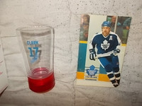 WENDEL CLARK-Toronto Maple Leafs MLG Program & Collector's Glass