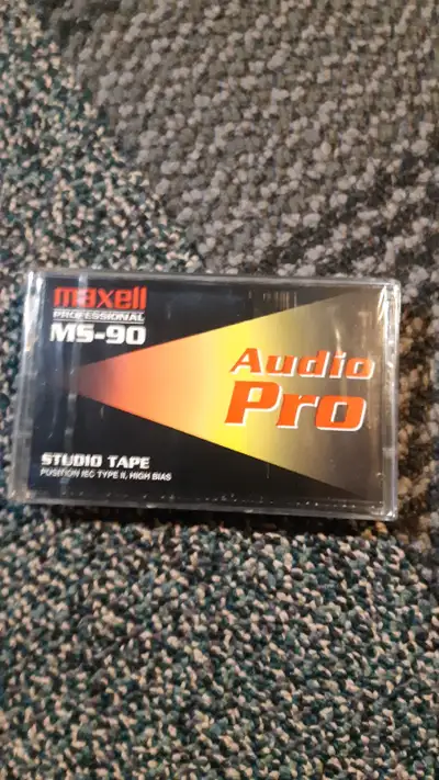 Maxell Studio Tape. 90 minute. Brand new condition, still sealed in wrapper. Stored properly. $10 pe...