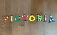Lettre décoratives pour prénom « Victoria »