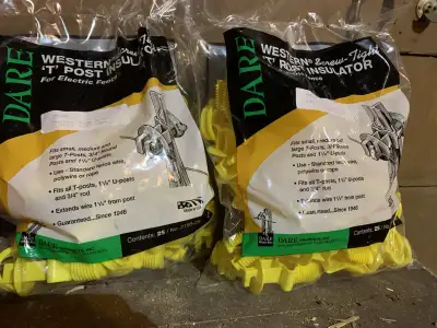 T Post Insulators, 8 New Packs & Used Ones, View more