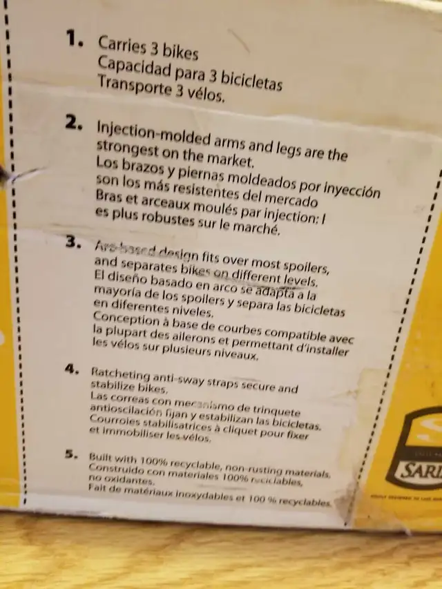 saris 3 bike rack  in Frames & Parts in Ottawa - Image 9