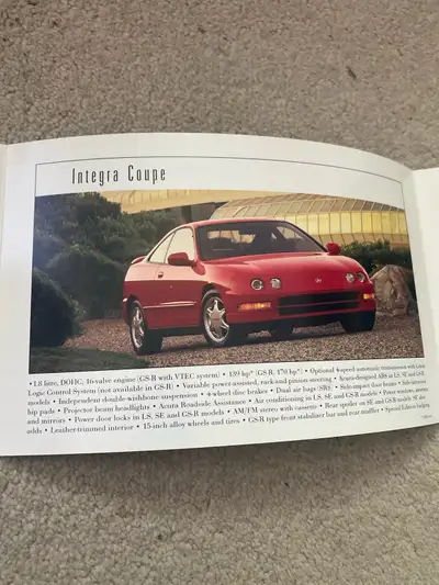 full line Acura brochure $12