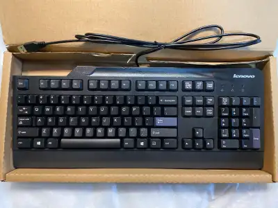 Clavier d'ordinateur filiaire de marque Lenovo, neuf, encore dans la boîte