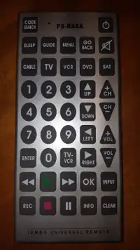 Universal Jumbo Remote Control TV-DVD