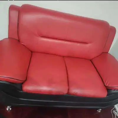 Red faux Leather Sofa, View more