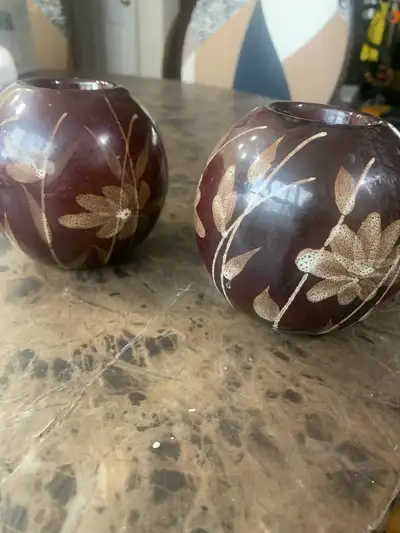 Two decorative candle holder from glass , View more