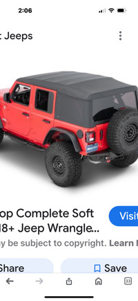 Jeep wrangler soft top