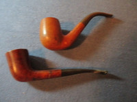 2 VINTAGE TOBACCO PIPES-FORECASTER-ITALY-LONDON, ENGLAND-1940/50