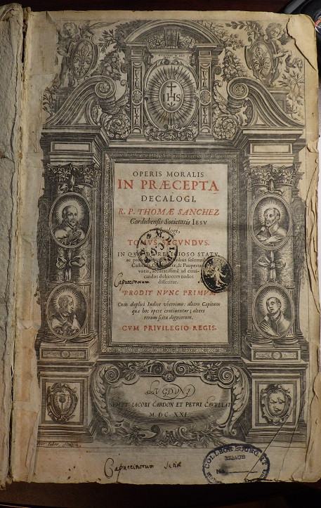 LIVRE ANCIEN, LATIN 1621, Tomás Sánchez - Operis moralis dans Manuels  à Lévis - Image 4
