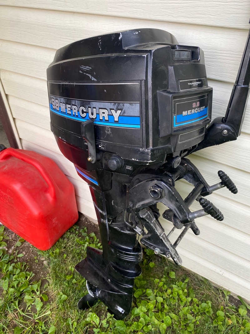 12 Foot Boat 9.8 Mercury, Plastic Gas Tank Seats Etc Powerboats