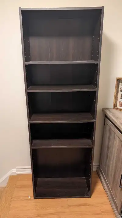 Dark Wood 5-Shelf Bookshelf, View more