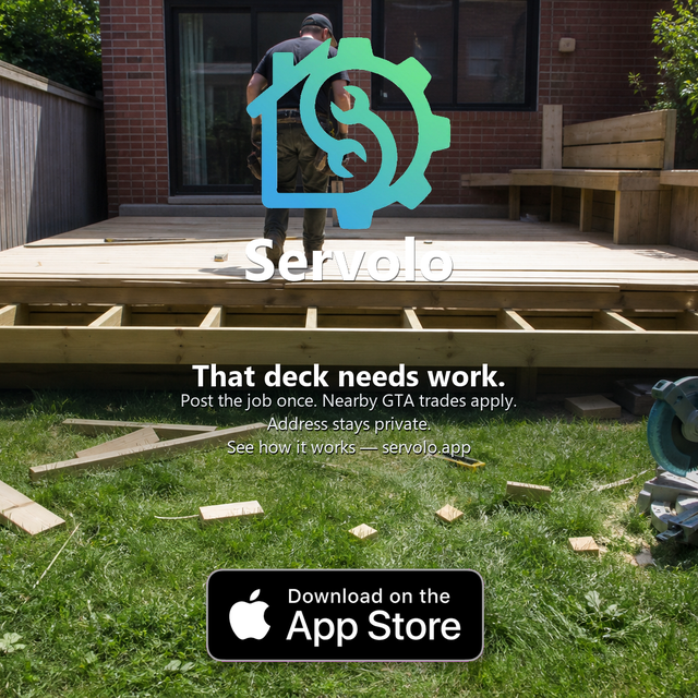 Free iPhone app — post a GTA home job (not a contractor)
