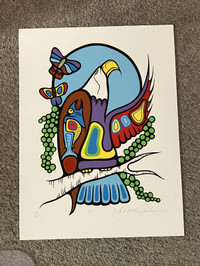 Indigenous Woodland Native Art Serigraph Marc Anthony Jacobson