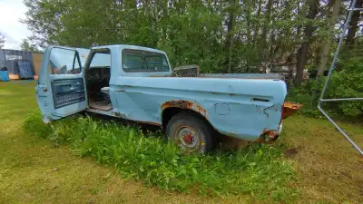 Lots of parts on this old girl Has a 400 in it, manual transmission. No history on this truck becaus...