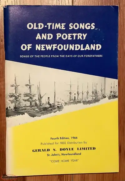 DOYLE, Gerald S. Old-Time Songs and Poetry of Newfoundland 1966, View more