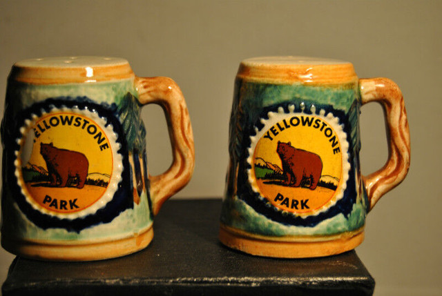 Old Salt  Pepper Shakers Yellowstone Park in Arts & Collectibles in Vancouver