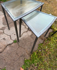 Outdoor nesting tables, 2, $10 total