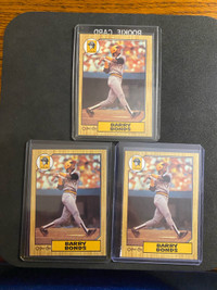 3 Beauty 1987 OPC Barry Bonds Rookie Cards