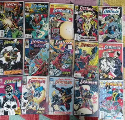 Near Mint 15 Marvel Comics. All Deathlok. Includes #23-26, 25th Anniversary hollographic double edit...