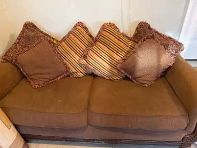 Title: Sofa & Loveseat Set – Solid Wood – Great, View more