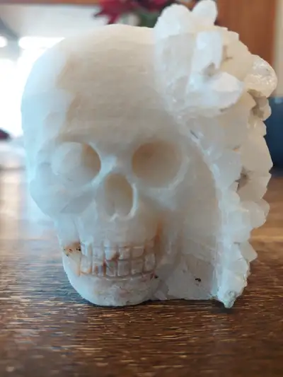 Hand carved crystal skull, View more