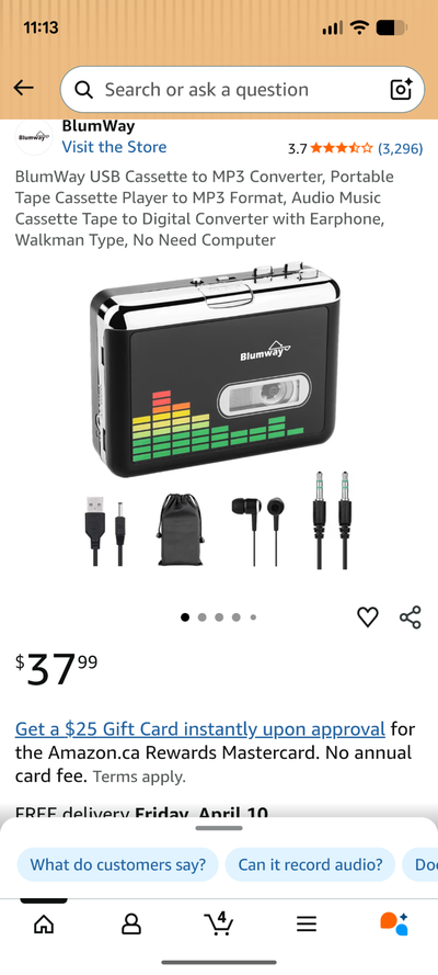 New Blumway cassette tape to mp3 converter, View more