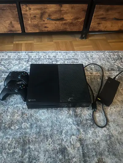 Xbox 1 with 2 controllers and all cables , View more