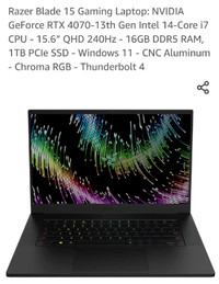 New Razer Blade 15 Gaming Laptop 2023