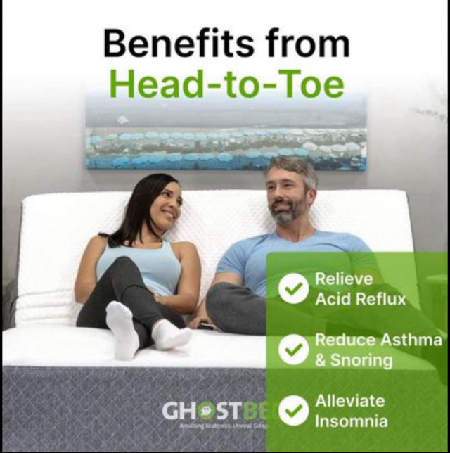 GhostBed Adjustable Bed Frame with Wireless Remote - Zero Gravit in Beds & Mattresses in Oakville / Halton Region - Image 4