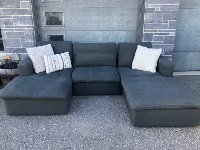 Grey Palliser 4 piece modular sectional couch, View more