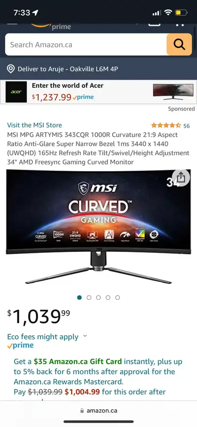 PC MONITOR Artymis 34 inch , View more