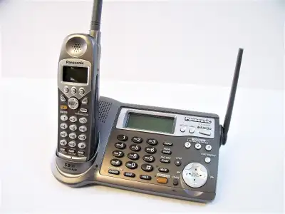2 Panasonic Cordless Phone with answer machine in, View more