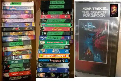 $2 EACH VHS Movies for all ages. All in excellent working condition!
