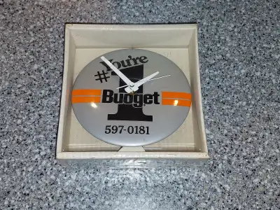 Vintage Budget Rent a Car - advertising desk clock (sealed new), View more