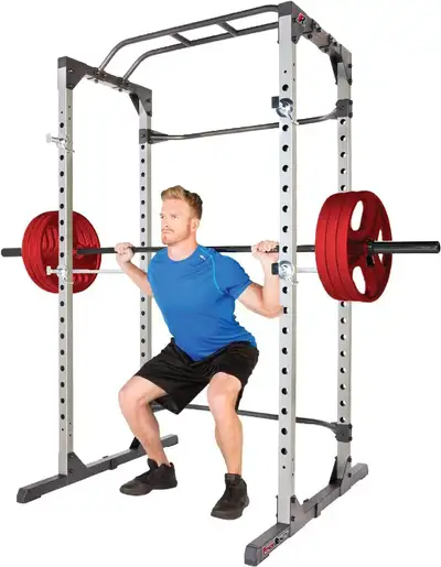 Fitness Reality Squat Rack Power Cage with Optional LAT Pulldown, View more