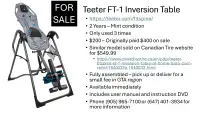 Inversion Table for a Healthy Back and Spine!