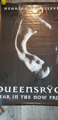 Queensryche HUGE 5 ft x 42 "  Promo Poster Signed