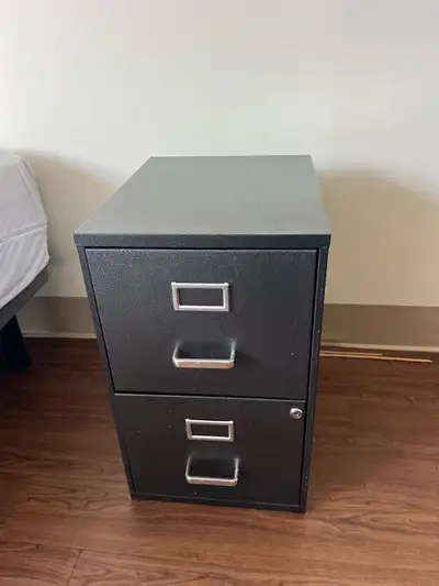 Free delivery used Black 2-Drawer Filing Cabinet, View more