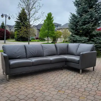 top quality high end Boss leather sectional couch, can deliver, View more
