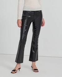 NWT J BRAND WOMENS FRANKY MID RISE LAMB LEATHER PANTS BLACK