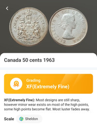2nd Listing Of Queen Elizabeth II Canadian Silver 50 Cents Coins