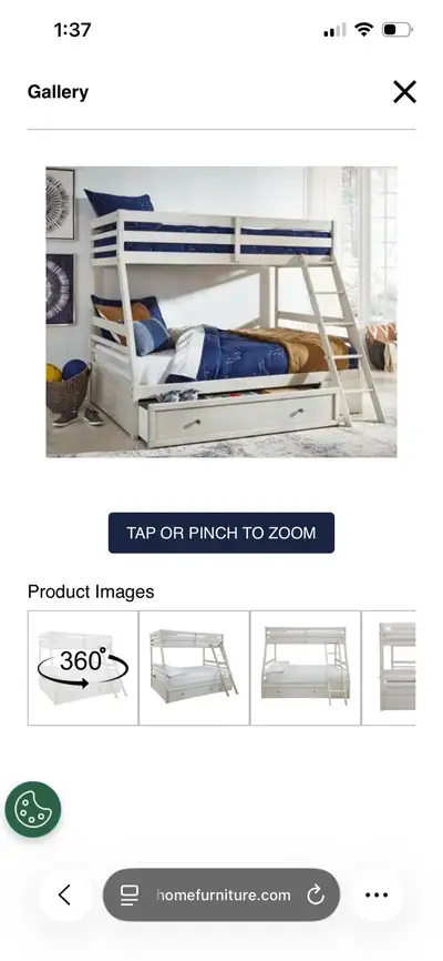 Bunk bed single over double , View more