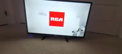 RCA 32 inch TV on stand. From a smoke free home. Two years old, but rarely used. We had it in our da...