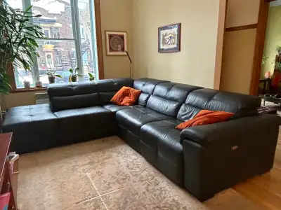 Sofa sectionnel en cuir Italien, View more